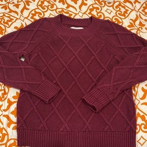 LOFT cranberry color sweater